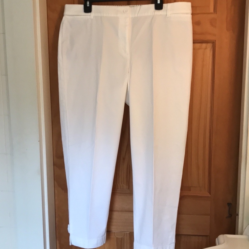 Talbots NWOT Crop Pants White